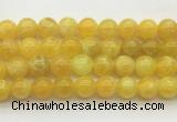 AGBS75 15 inches 10mm round yellow fire agate beads wholesale