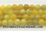 AGBS76 15 inches 12mm round yellow fire agate beads wholesale