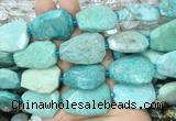 AMBS18 15 inches 18*25mm - 22*30mm faceted freeform amazonite beads