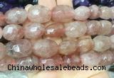 BQBS02 15 inches 12*16mm - 13*18mm faceted nuggets red strawberry quartz beads