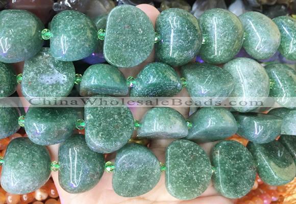 BQBS10 15 inches 20*25mm apple green strawberry quartz beads wholesale