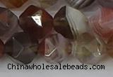 CAA1010 15.5 inches 12mm faceted nuggets botswana agate beads