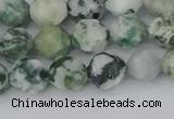 CAA1021 15.5 inches 8mm faceted nuggets tree agate beads