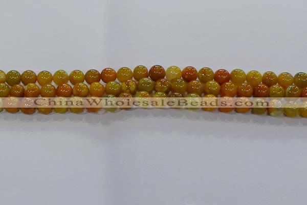 CAA1042 15.5 inches 8mm round dragon veins agate beads wholesale