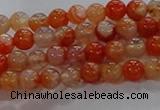 CAA1045 15.5 inches 4mm round dragon veins agate beads wholesale