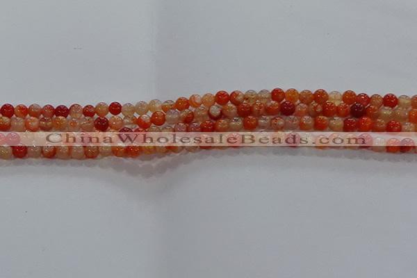 CAA1045 15.5 inches 4mm round dragon veins agate beads wholesale