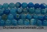 CAA1055 15.5 inches 4mm round dragon veins agate beads wholesale