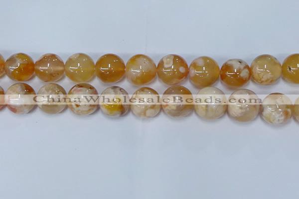 CAA1076 15.5 inches 16mm round sakura agate gemstone beads