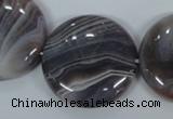 CAA108 15.5 inches 35mm coin botswana agate gemstone beads