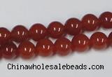 CAA111 15.5 inches 8mm round red agate gemstone beads wholesale