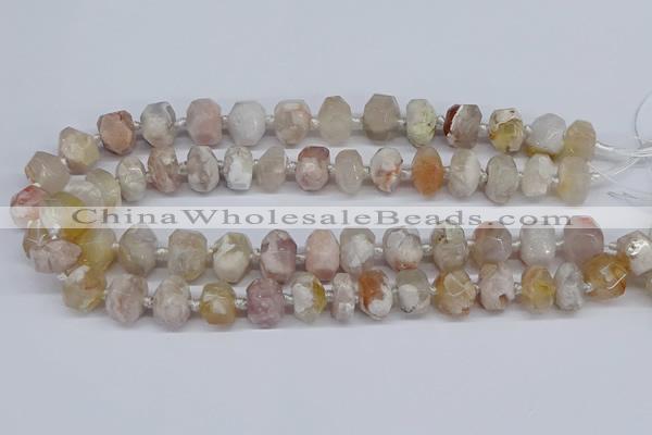 CAA1115 15.5 inches 10*14mm - 12*16mm faceted nuggets sakura agate beads