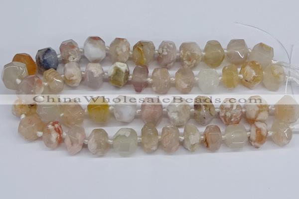 CAA1116 15.5 inches 13*18mm - 15*20mm faceted nuggets sakura agate beads