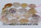 CAA1124 15.5 inches 25*35mm - 30*40mm freeform sakura agate beads