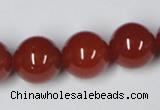 CAA115 15.5 inches 16mm round red agate gemstone beads wholesale