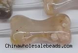 CAA1192 15.5 inches 22*40mm - 25*45mm bone sakura agate beads