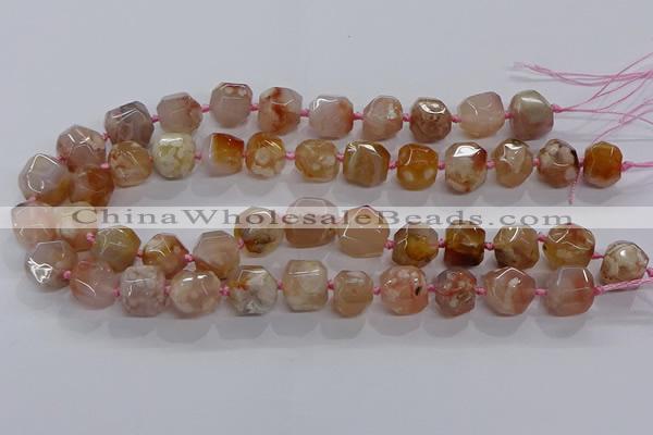 CAA1208 15.5 inches 10*14mm - 12*16mm faceted nuggets sakura agate beads