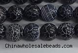 CAA1211 15.5 inches 8mm round frosted agate beads wholesale