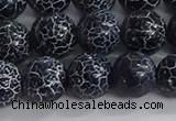 CAA1212 15.5 inches 10mm round frosted agate beads wholesale