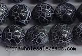 CAA1213 15.5 inches 12mm round frosted agate beads wholesale