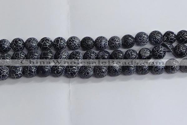 CAA1213 15.5 inches 12mm round frosted agate beads wholesale