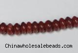 CAA122 15.5 inches 5*8mm rondelle red agate gemstone beads