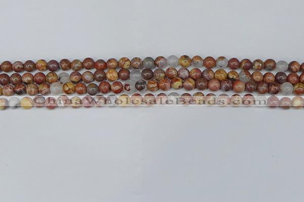 CAA1220 15.5 inches 4mm round gold mountain agate beads