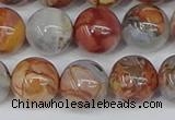 CAA1224 15.5 inches 12mm round gold mountain agate beads