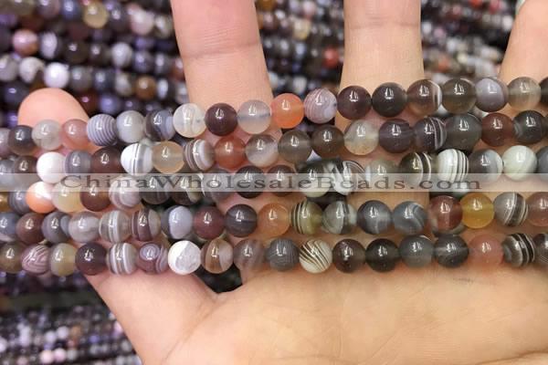 CAA1251 15.5 inches 6mm round Botswana agate beads wholesale