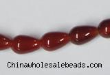 CAA131 15.5 inches 9*14mm teardrop red agate gemstone beads