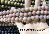 CAA1313 15.5 inches 10mm round matte plated druzy agate beads