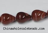 CAA135 15.5 inches 8*16mm teardrop red agate gemstone beads