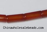 CAA140 15.5 inches 8*18mm column red agate gemstone beads