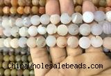 CAA1416 15.5 inches 10mm round matte druzy agate beads