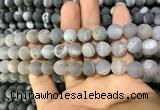 CAA1417 15.5 inches 10mm round matte druzy agate beads