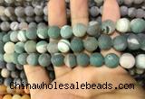 CAA1424 15.5 inches 10mm round matte druzy agate beads