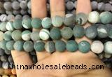 CAA1439 15.5 inches 12mm round matte druzy agate beads