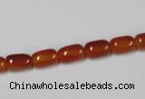 CAA144 15.5 inches 6*9mm drum red agate gemstone beads