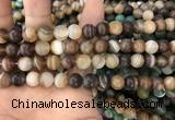 CAA1477 15.5 inches 10mm round matte banded agate beads wholesale
