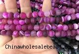 CAA1501 15.5 inches 8mm round matte banded agate beads wholesale