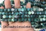 CAA1510 15.5 inches 6mm round matte banded agate beads wholesale