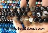 CAA1540 15.5 inches 12mm round banded agate beads wholesale