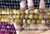 CAA1551 15.5 inches 10mm round banded agate beads wholesale