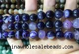 CAA1558 15.5 inches 12mm round banded agate beads wholesale