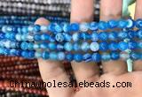 CAA1573 15.5 inches 6mm round banded agate beads wholesale