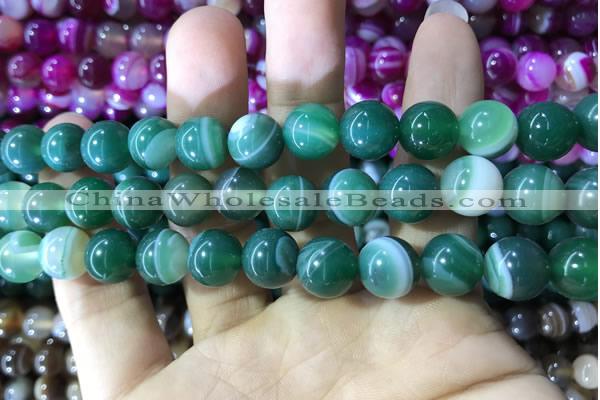 CAA1594 15.5 inches 12mm round banded agate beads wholesale