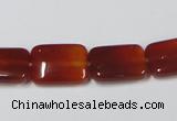 CAA161 15.5 inches 12*16mm rectangle red agate gemstone beads