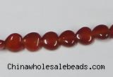 CAA162 15.5 inches 8*8mm heart red agate gemstone beads