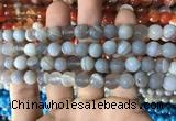 CAA1631 15.5 inches 8mm faceted round banded agate beads