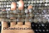 CAA1632 15.5 inches 10mm faceted round banded agate beads