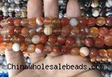 CAA1661 15.5 inches 8mm faceted round banded agate beads